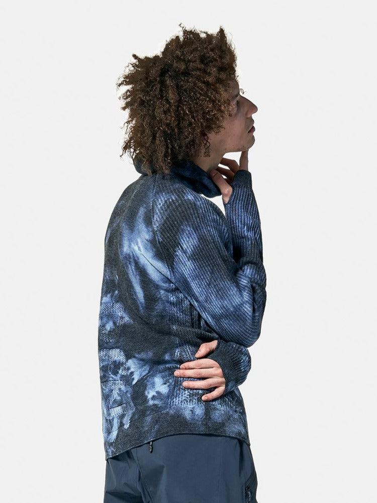 Holden M Balaclava Sweater - Navy Wave Dye