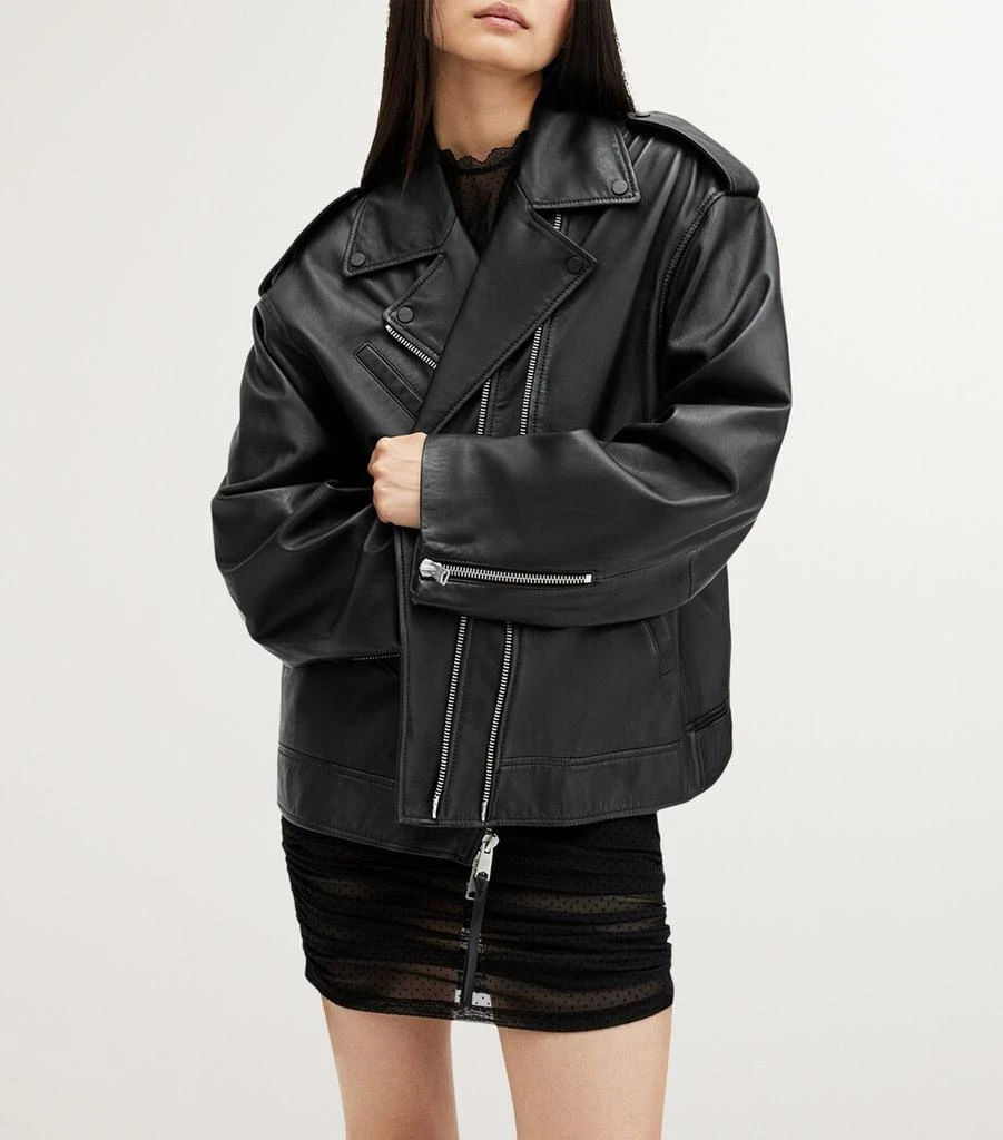 ALL SAINTS Leather Daylen Biker Jacket 6