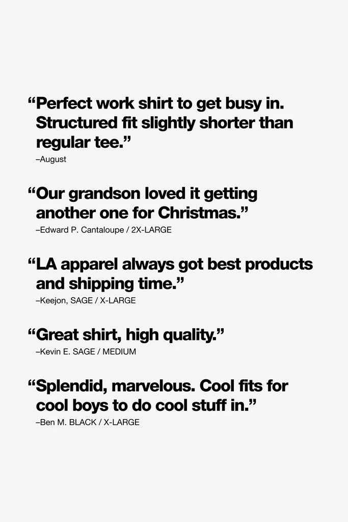 Los Angeles Apparel 1210GD - 8.5 oz. Heavy Jersey Long Sleeve Boxy Work Shirt 20
