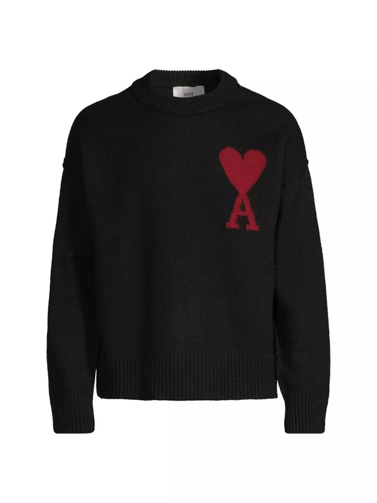 AMI AMI Paris Tonal Heart Cashmere Cardigan - Sweaters - Free 