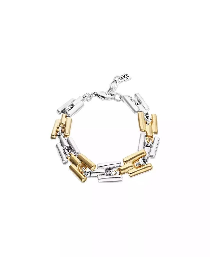 UNOde50 Half 18K Gold Half Sterling Silver Alloy Bracelet with Links