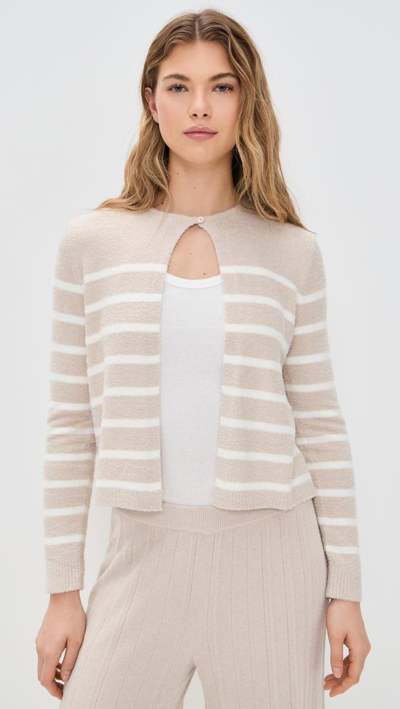Barefoot Dreams Cozy Chic Lite Striped Cardigan with Button