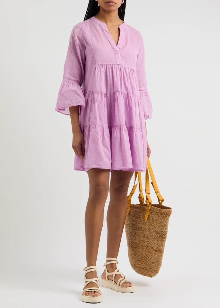 Devotion Lavrentia tiered cotton mini dress 4