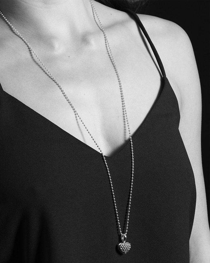 LAGOS Sterling Silver Beaded Heart Pendant Necklace