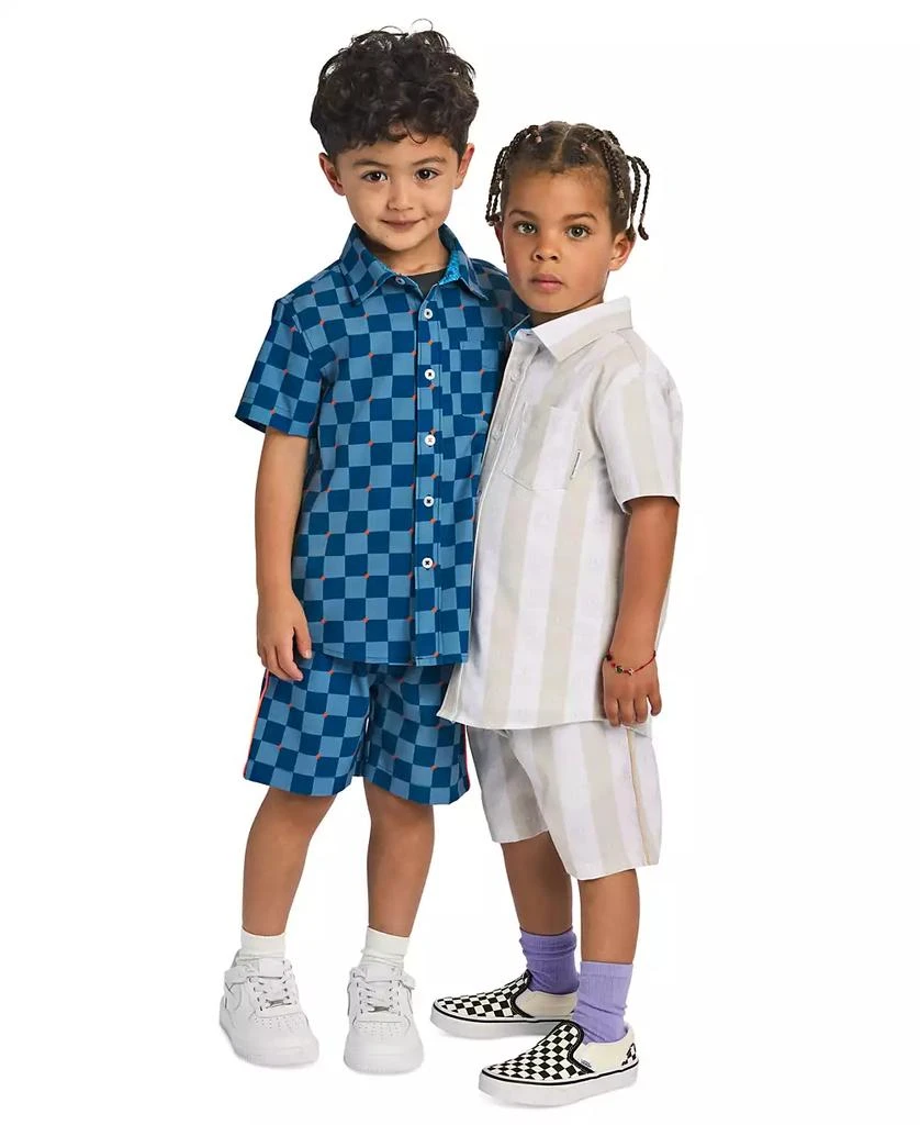 Sovereign Code Toddler & Little Boys Trey Striped Smile-Print Swim Trunks 4