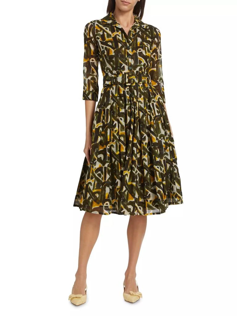 SAMANTHA SUNG Audrey Dot Cotton Shirtdress 3
