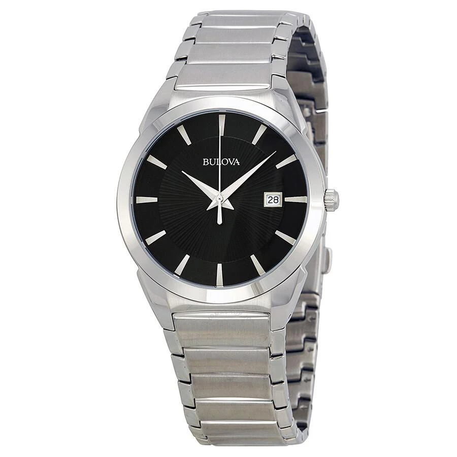 Bulova Classic Black Dial Stainless Steel Men's Watch 96B149 1