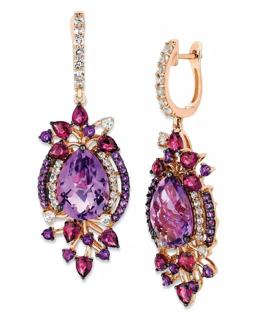 Le Vian Crazy Collection® Multi-Stone Drop Earrings in 14k Strawberry Rose Gold (13-1/2 ct. t.w.) 1