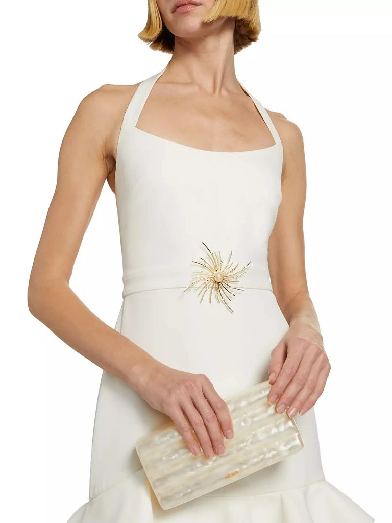 PatBO Soleil Beaded Halter Minidress 6