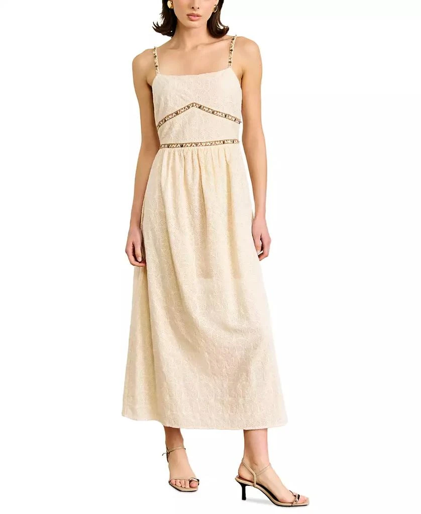 white christmas dresses Horizon Blue Cotton Sleeveless Maxi Dress - Blue Dresses