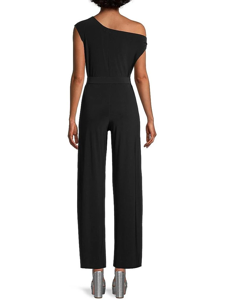 Norma Kamali Asymmetric Drop-Shoulder Wide-Leg Jumpsuit 5