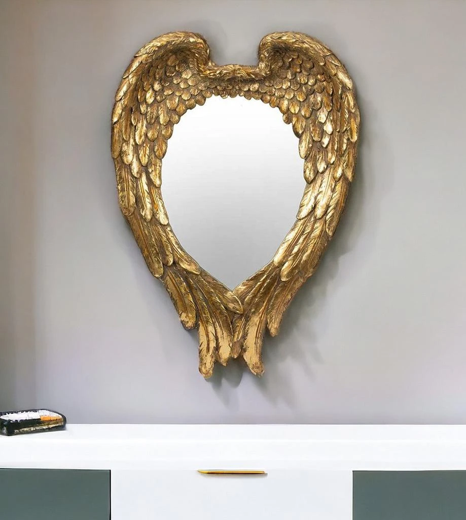 Hivvago 22" Gold Heart Framed Accent Mirror 2