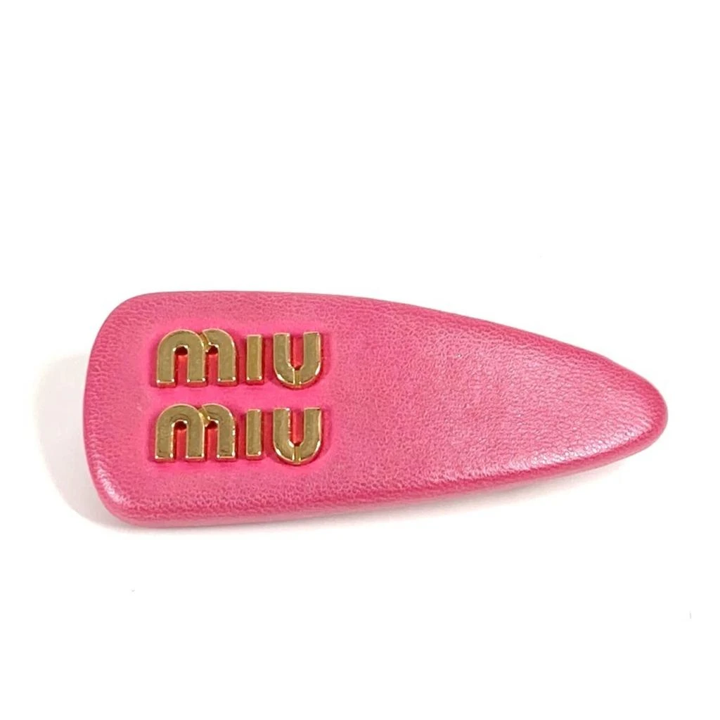 Miu Miu Leather Barrette (Pre-Owned)