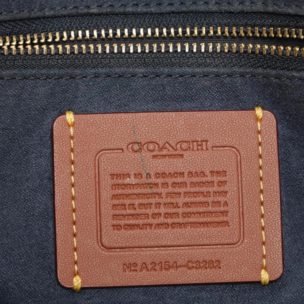 Coach Coach Navy Blue Canvas and Leather Field Tote 30 10