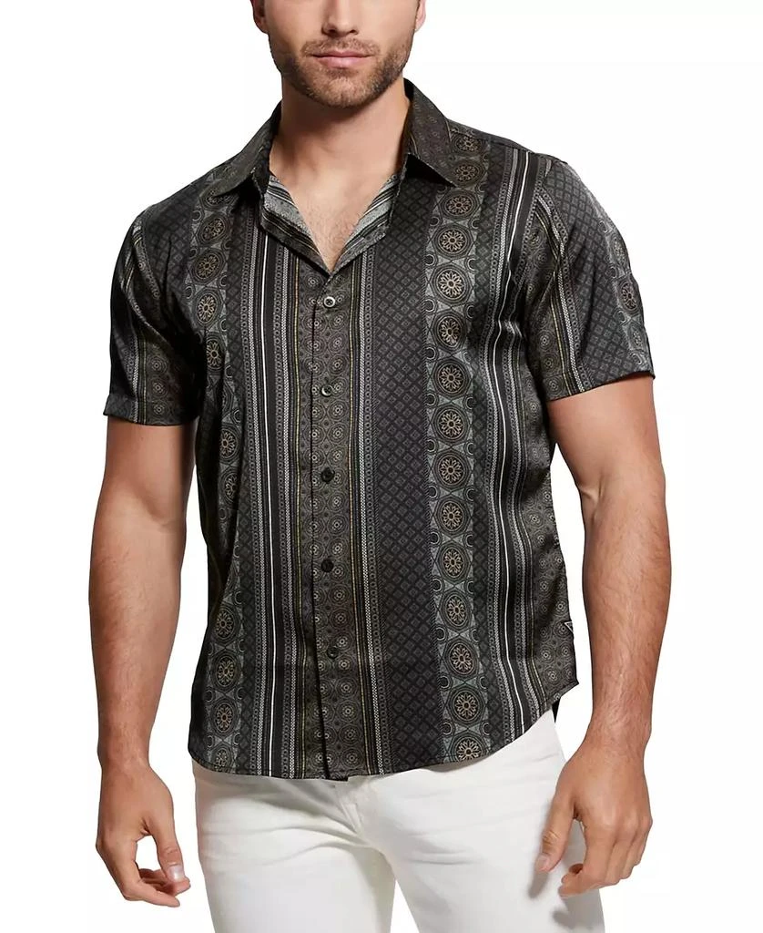 GUESS Men's Mosaic Stripe Shirt 1