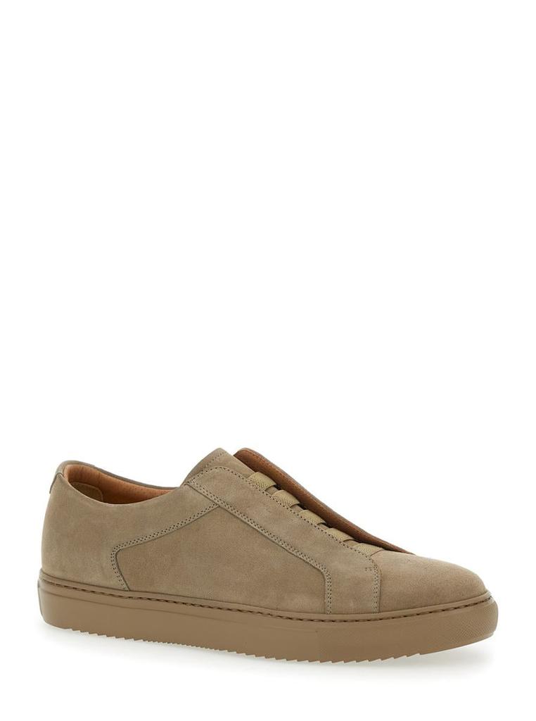 DOUCAL'S 'Roger' Beige Slip-On Sneakers In Suede Man