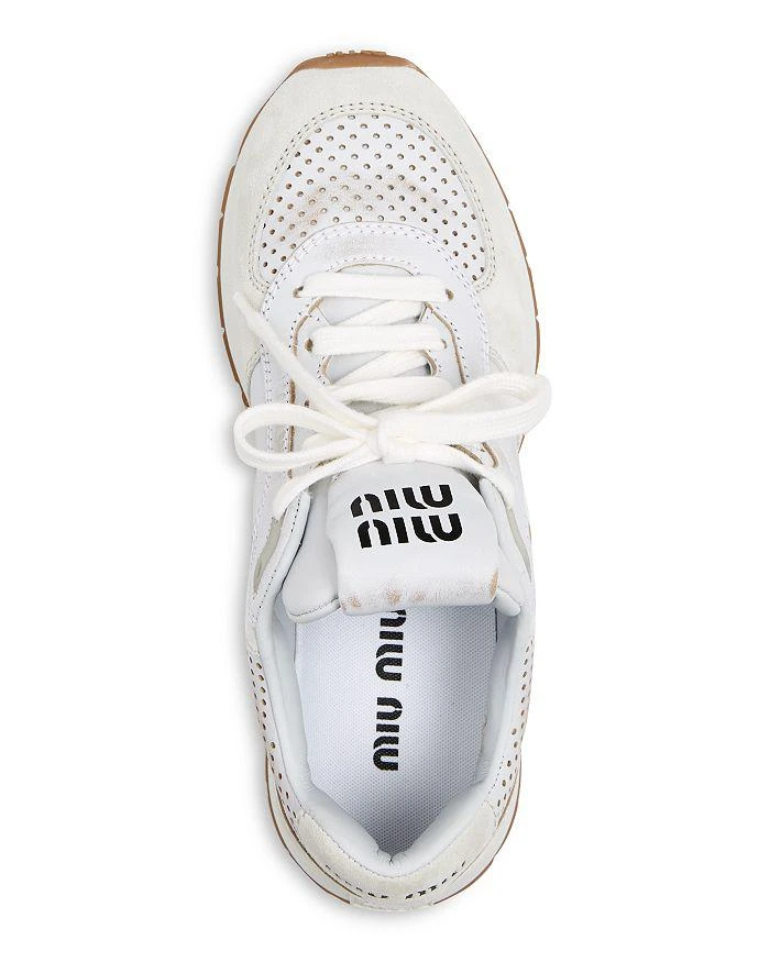 Miu Miu Women's Perforated Low Top Sneakers 3