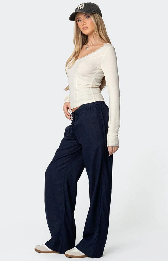 Edikted Yasmine Linen Look Pants 3