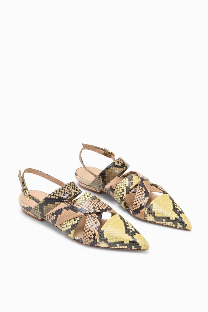 Ulla Johnson Ulla Johnson - Women's Python-embossed Pointed Toe Flat