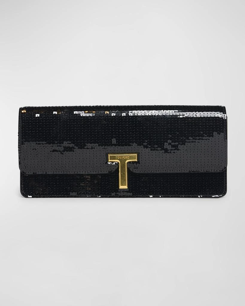 Tom Ford Wallis Sequined Squared Clutch Bag 1