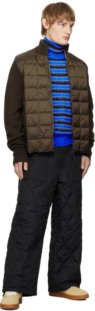 Taion Brown Hi Neck Knit Down Jacket 4