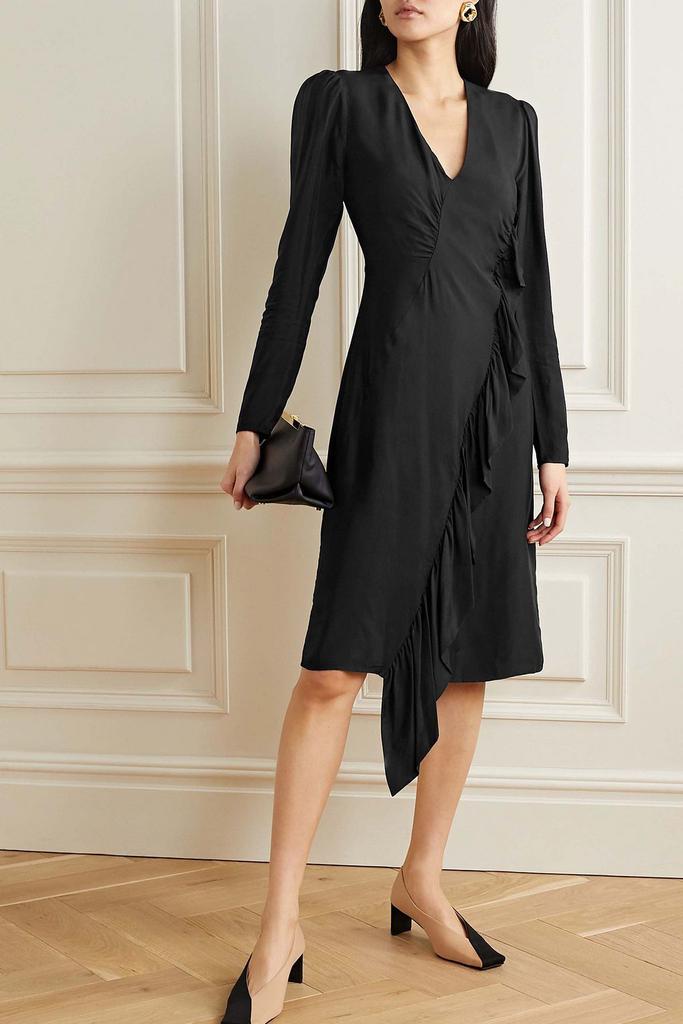 BY MALENE BIRGER Orixt asymmetric ruffled crepe dress