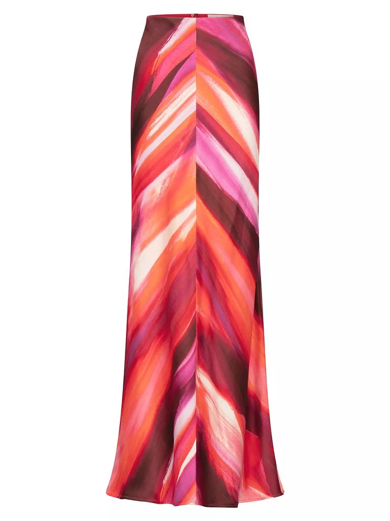 Silvia Tcherassi Laurina Abstract Satin Maxi-Skirt 1