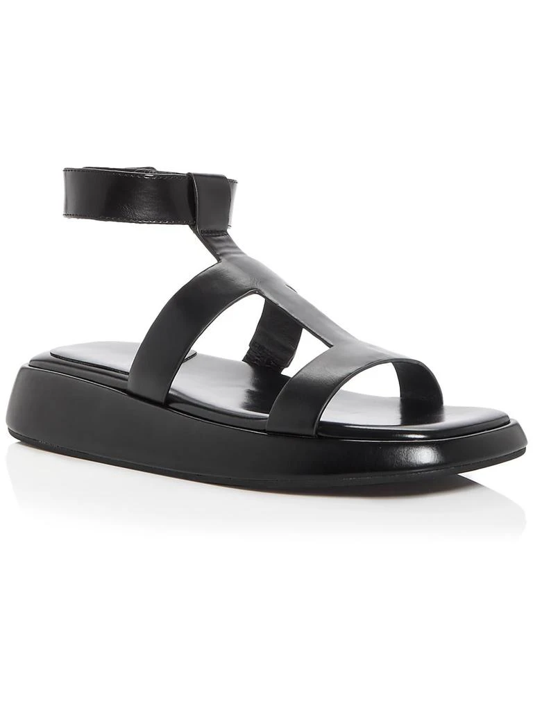 Jeffrey Campbell Bolo Womens Faux Leather Solid T-Strap Sandals 1
