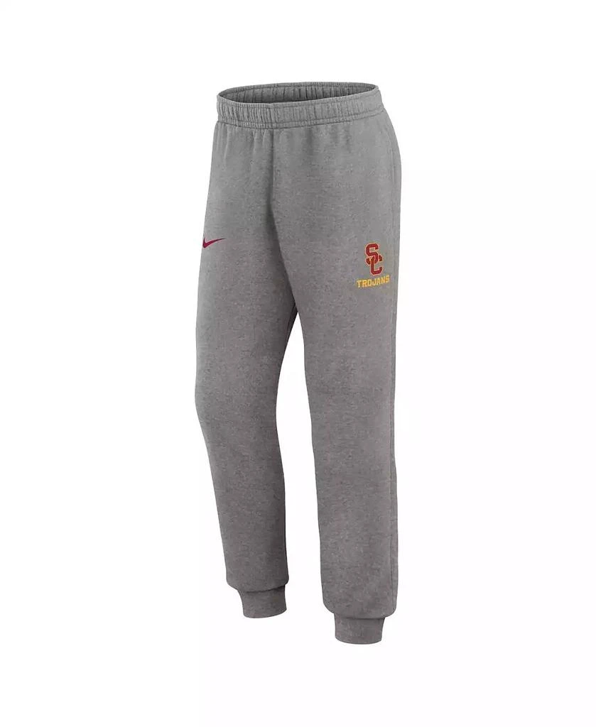 NIKE Men's Heather Gray USC Trojans Primetime Club Fleece Jogger Pants 2