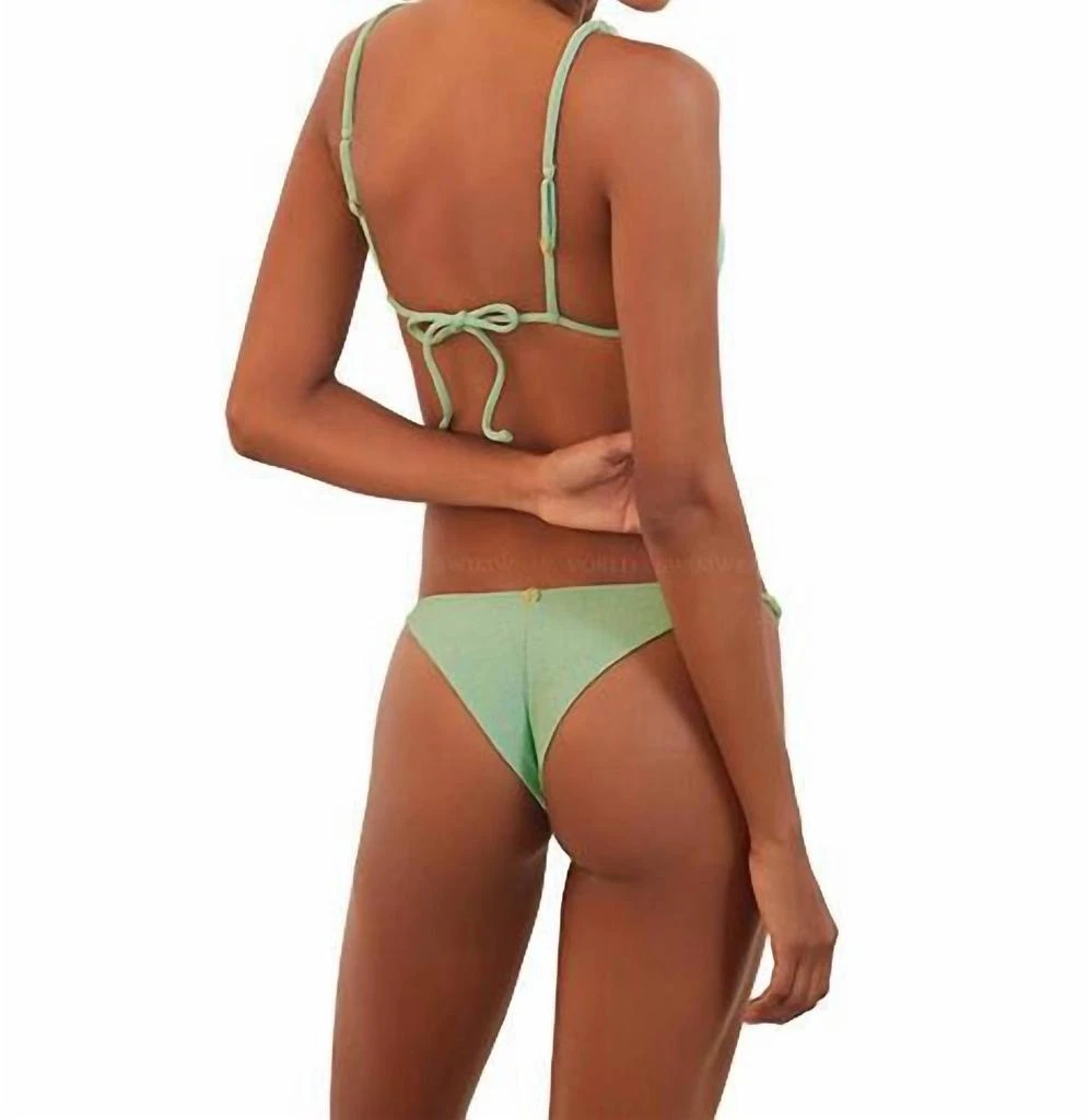 Vix Swimwear Women's Beads Parallel Triangle Bikini Top In Pastel Mint 2