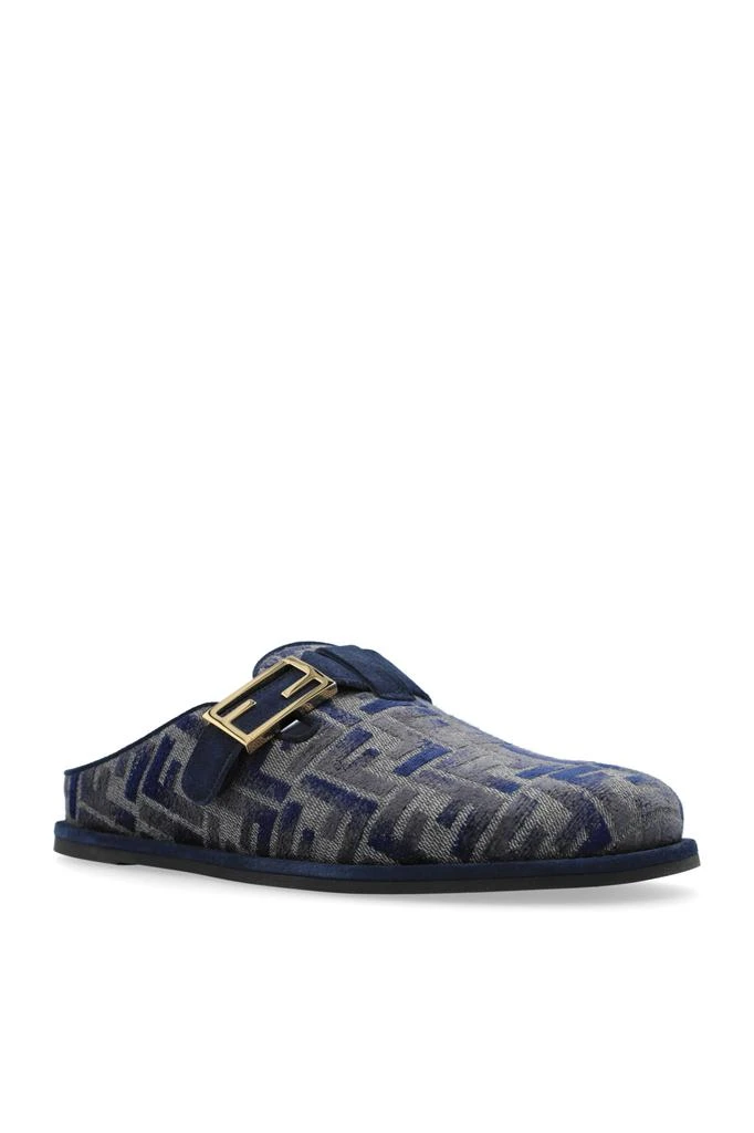 Fendi Slides with monogram and velvet finish 4