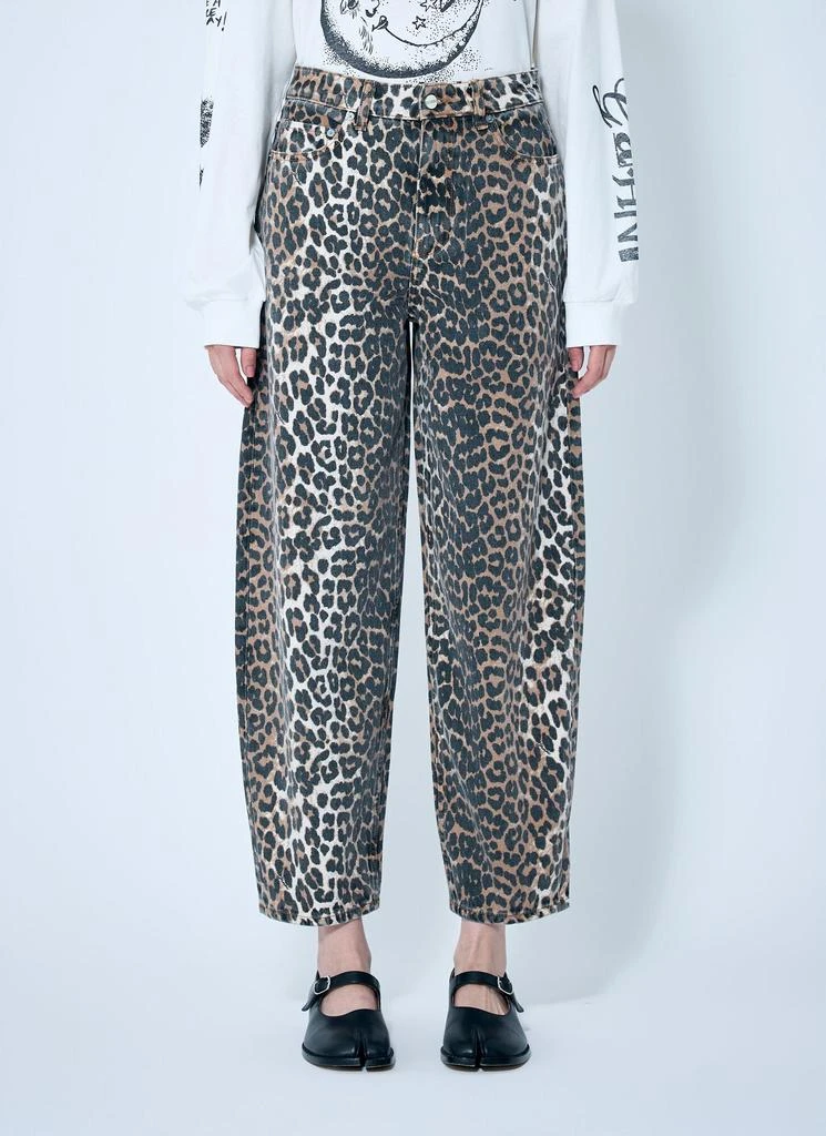Ganni Leopard Stary Jeans 1