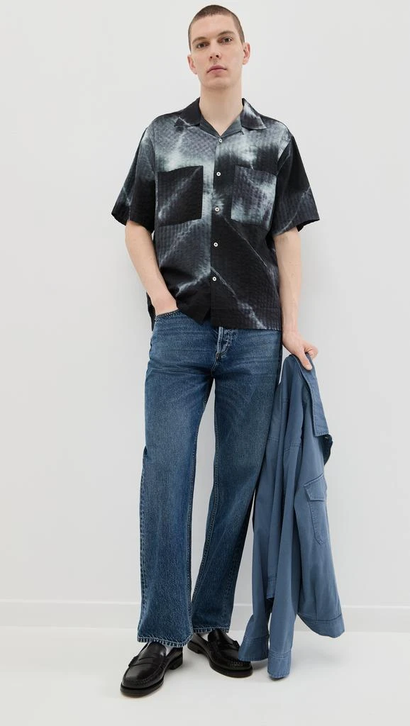 Universal Works Tie Dye Seersucker Camp Shirt 4