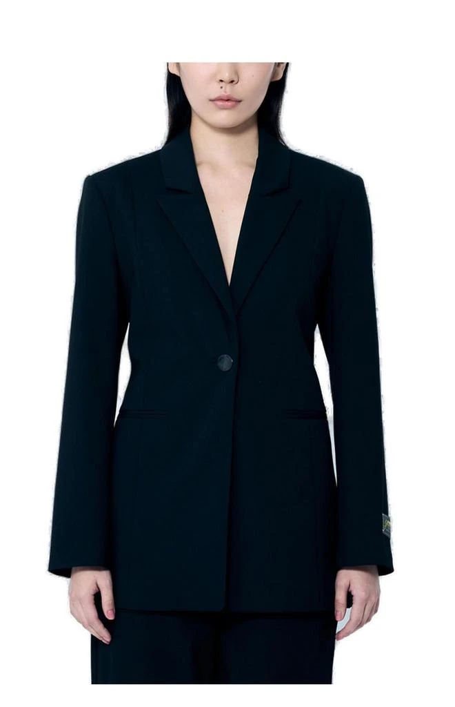 Ganni Ganni Single-Buttoned Twill Suiting Blazer 1