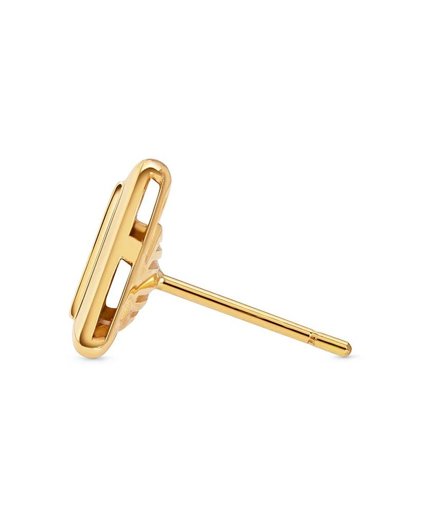 MARINA 18K Yellow Gold Triangolini Diamond Pavé Triangle Stud Earrings 9