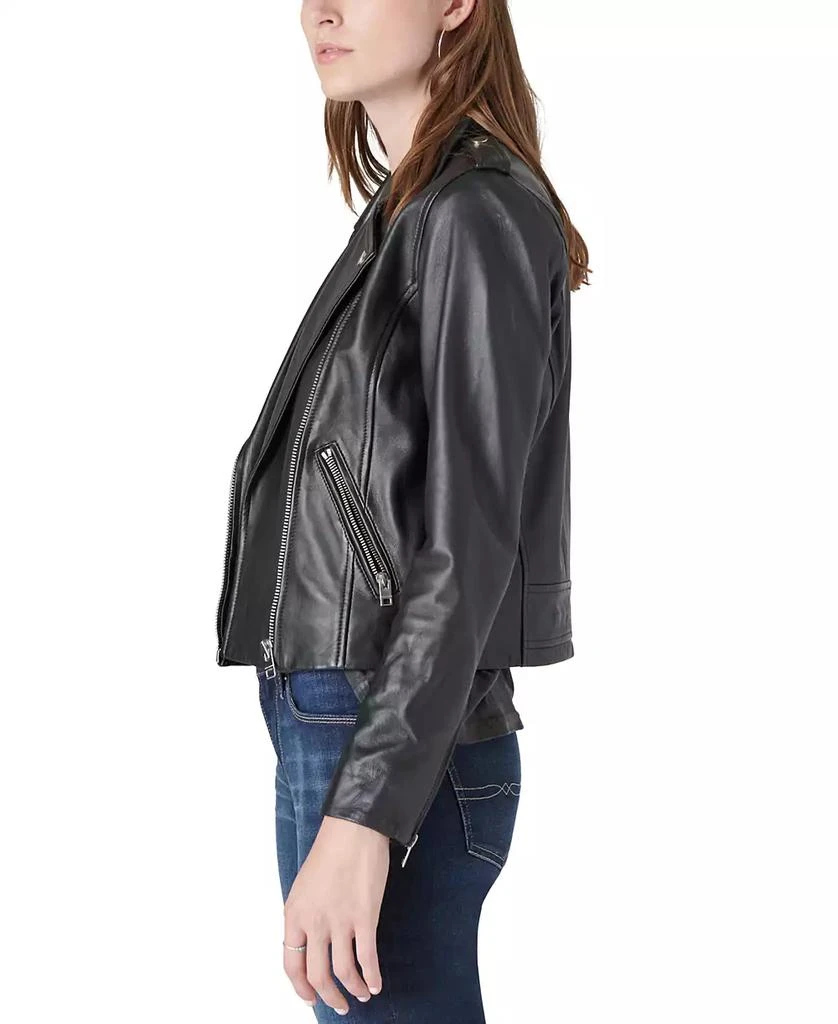 Lucky Brand Women's Classic Leather Moto Jacket 6
