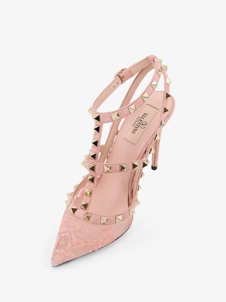 Valentino Rockstud suede and lace pumps 5