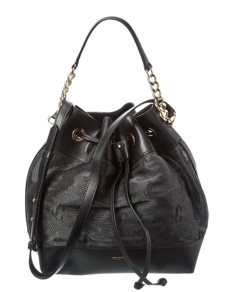 Jimmy Choo Juno Mesh & Leather Bucket Bag 1