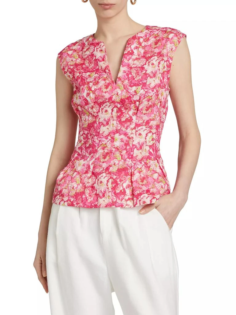 Derek Lam Teresa Floral Cotton Sleeveless Blouse 3
