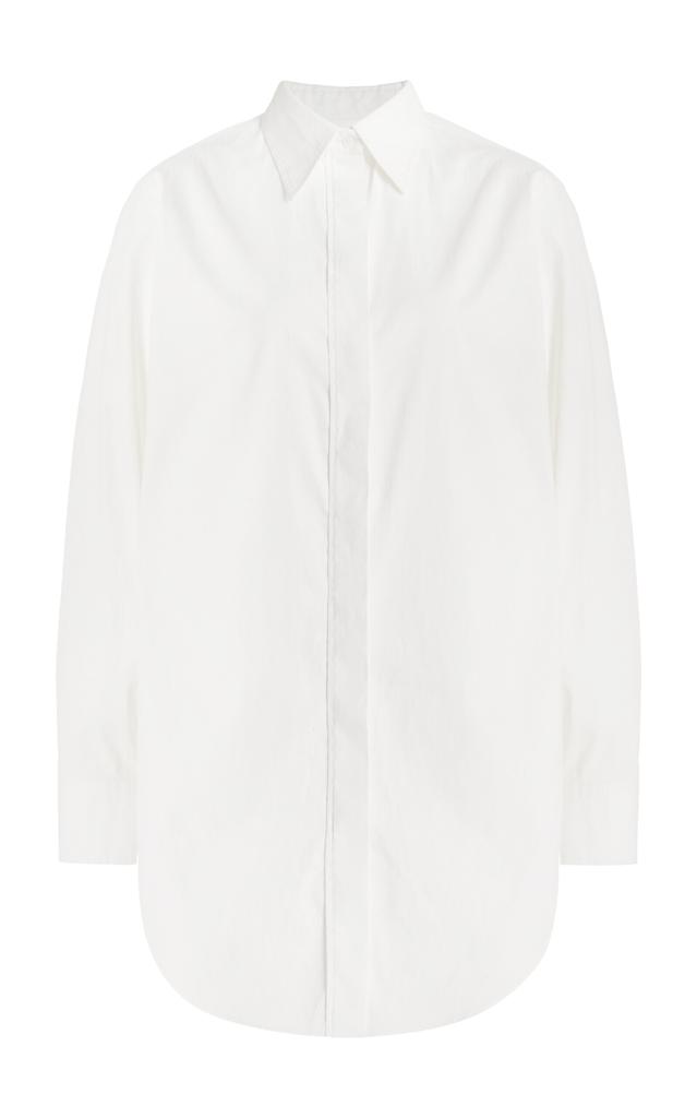 Brandon Maxwell Brandon Maxwell - The Mira Split Back Cotton Shirt - White - US 8 - Moda Operandi