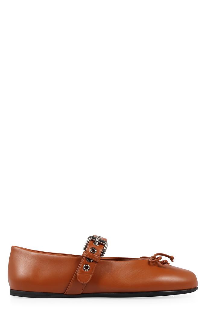 【送料&関税込】Miu Miu Bow-detailed Flat Shoes Miu Miu Miu Miu Bow-Detailed Ballerina Shoes - Free Shipping