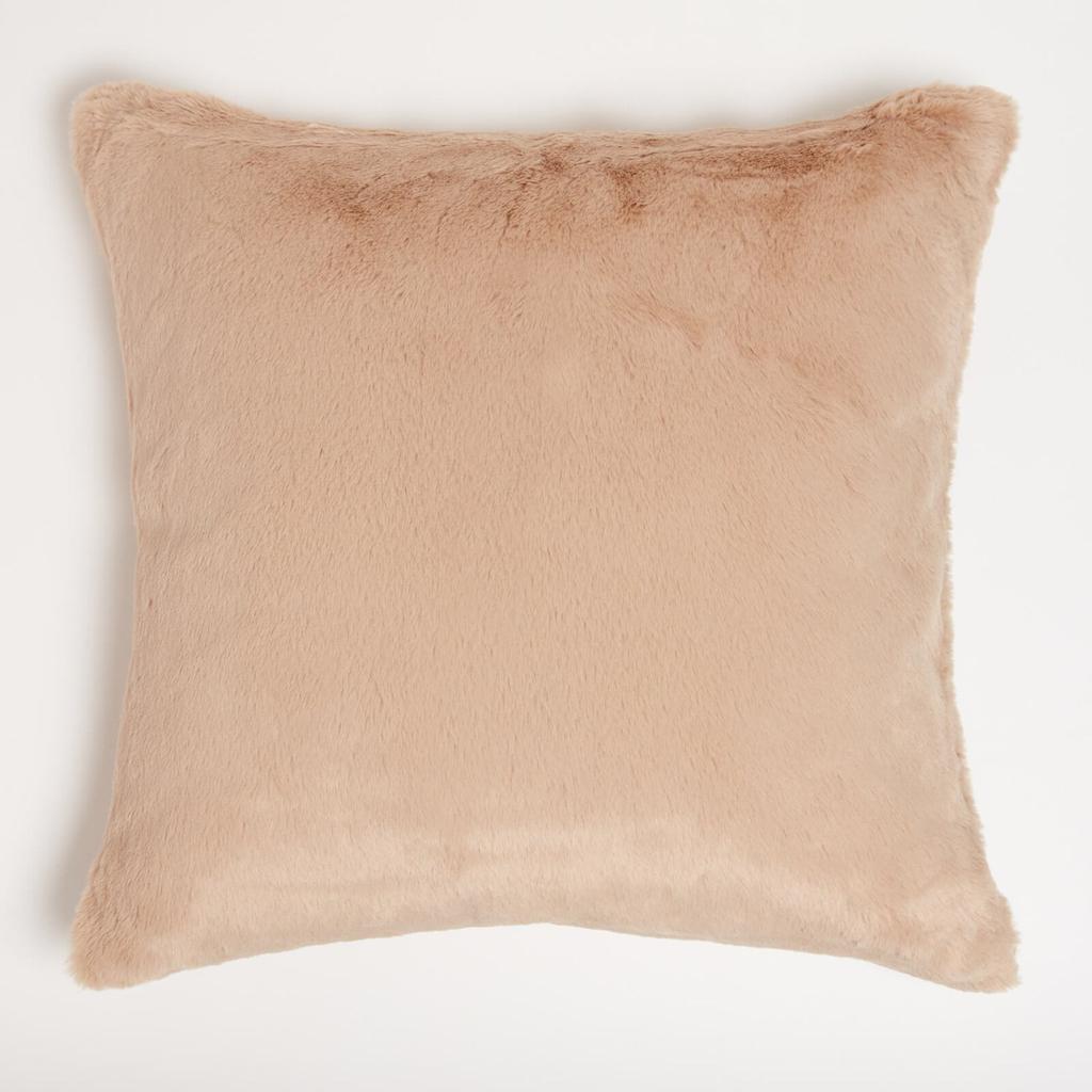 in homeware ïn home Recycled Polyester Faux Fur Cushion - Brown