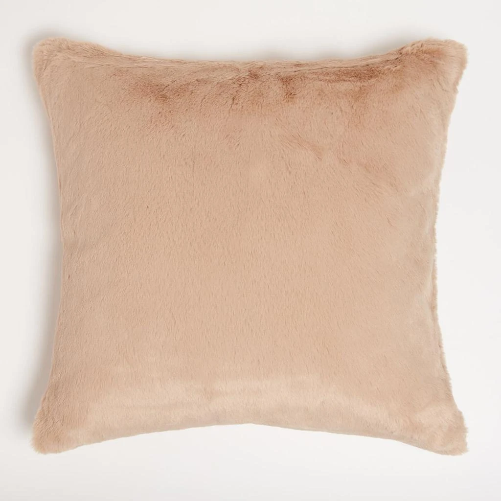 in homeware ïn home Recycled Polyester Faux Fur Cushion - Brown 1