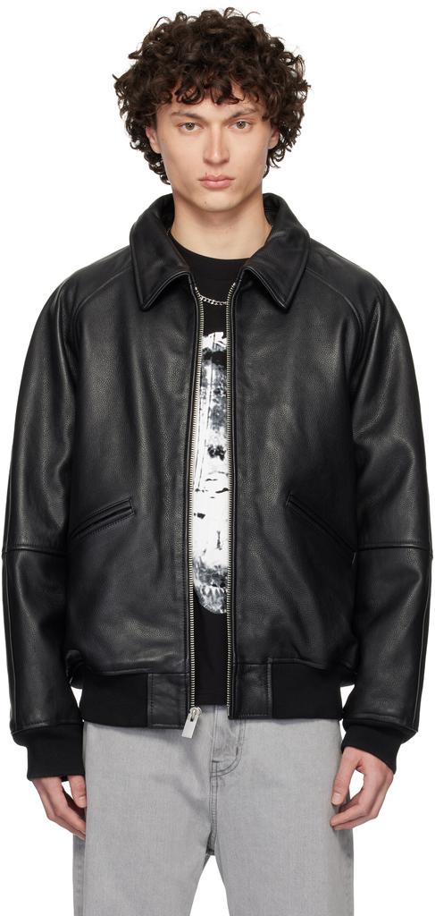 1017 ALYX 9SM Black Varsity Leather Jacket