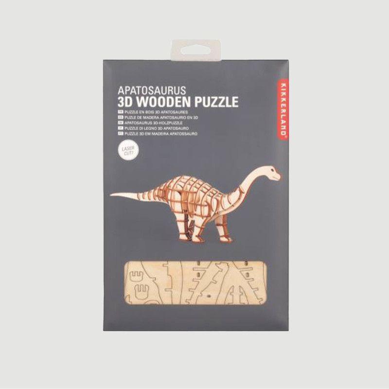 Kikkerland 3D Wooden Puzzle Apatosaurus Wood KIKKERLAND