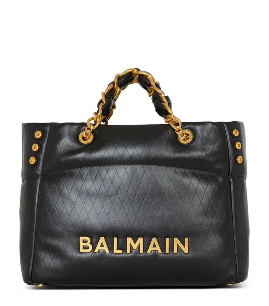 Balmain Leather 1945 Soft Tote Bag 1