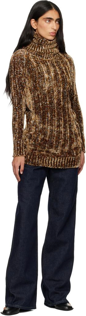 Dries Van Noten Brown Long Viscose Turtleneck 4