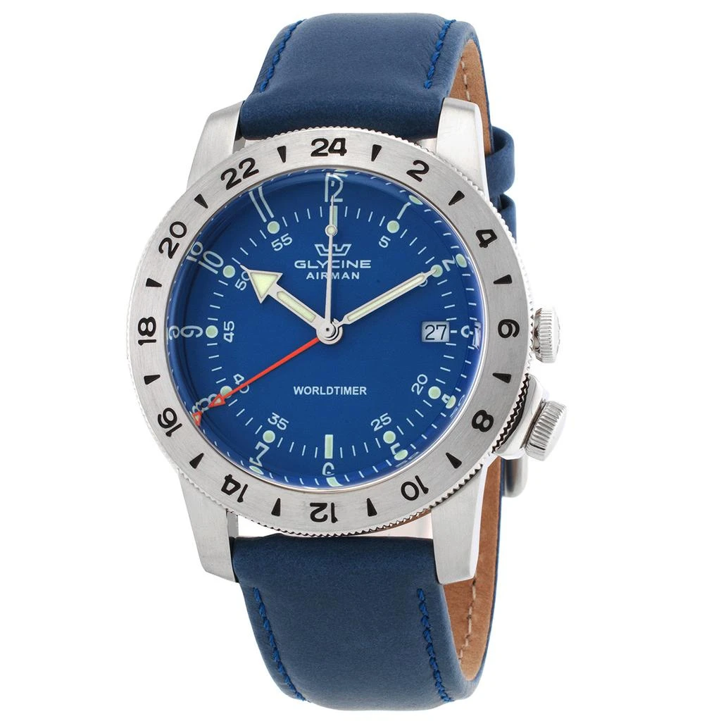 Glycine Glycine Airman Vintage GMT Quartz Blue Dial Men's Watch GL1049