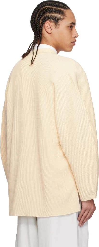 Homme Plissé Issey Miyake Beige Tight Twist Cotton Knit Sweater 3