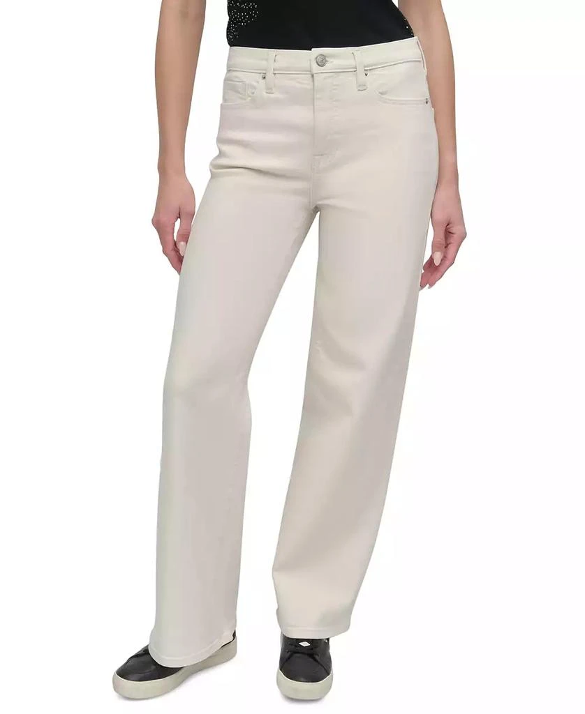 DKNY Petite Houston High-Rise Wide-Leg Jeans 3